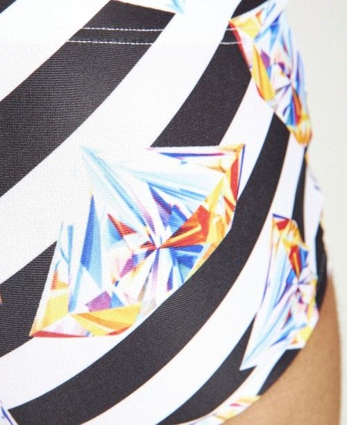 Arena Crazy Diamonds Low Waist Short Black / White Multicolor | DAQVIOG-10