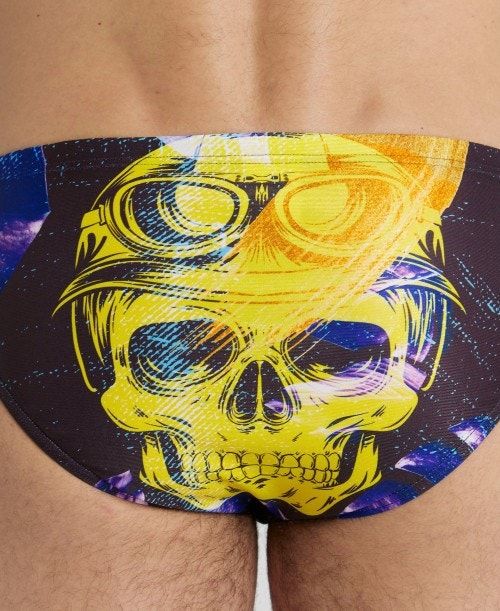 Arena Crazy Placement Swim Briefs Black / Multicolor | TWUSDRB-84