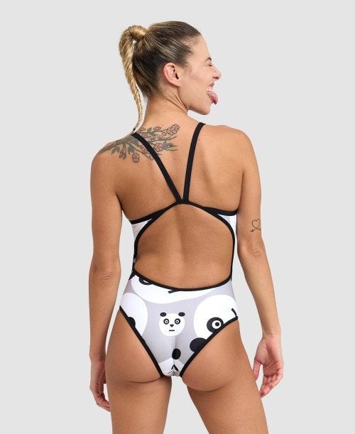 Arena Crazy Super Fly Back One Piece Black / White Multicolor | VFUBEKZ-35