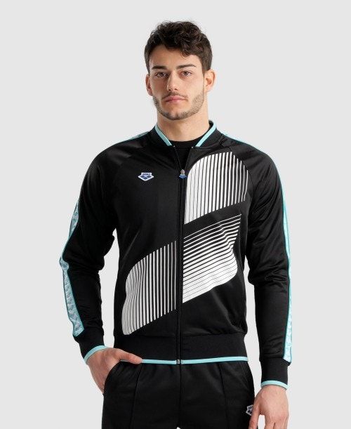 Arena Diamonds Relax Iv Jacket Black / White / Blue | RNPIAEC-09