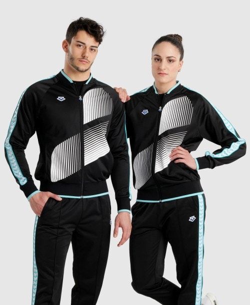 Arena Diamonds Relax Iv Jacket Black / White / Blue | RNPIAEC-09