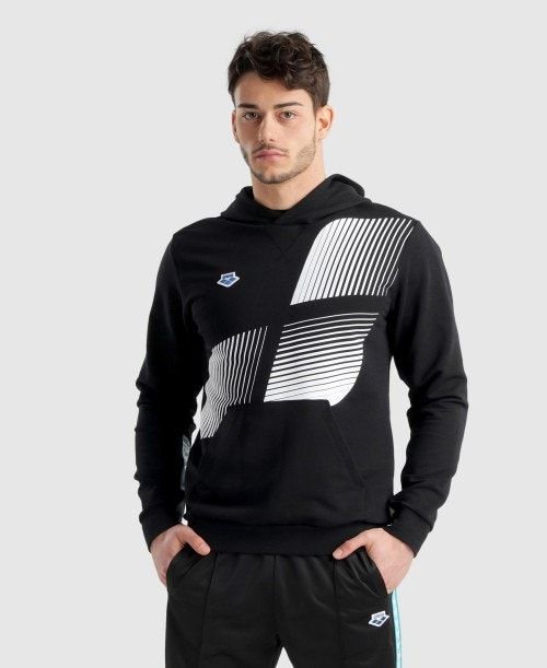 Arena Diamonds Solid Hoodie Black / White / Blue | ONKIJTS-58