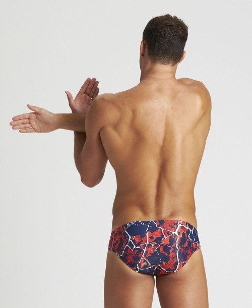 Arena Earth Texture Brief Navy / Red Multicolor | VWIBOZT-28