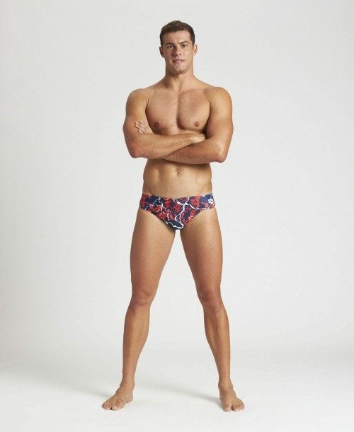 Arena Earth Texture Brief Navy / Red Multicolor | VWIBOZT-28