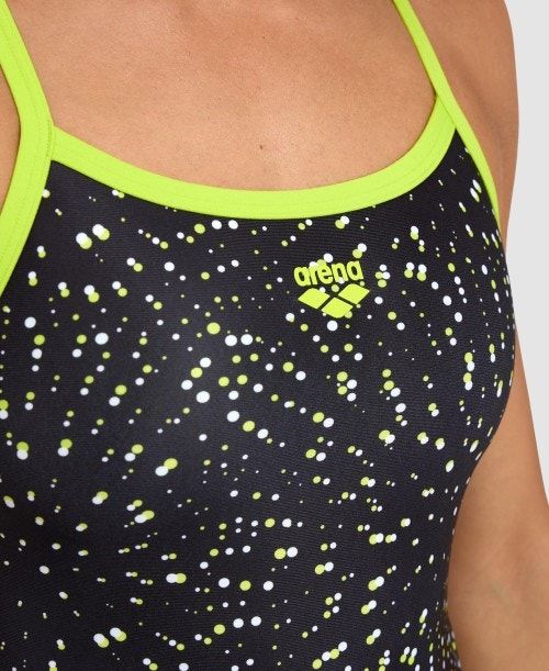 Arena Fireworks Challenge Back One Piece Green / Black Multicolor | HCBYEGI-38