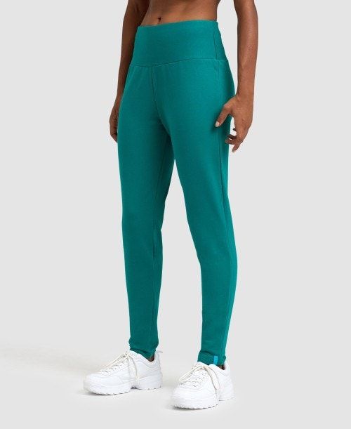 Arena Fleece Pants Solid Green | IJLGEDT-84