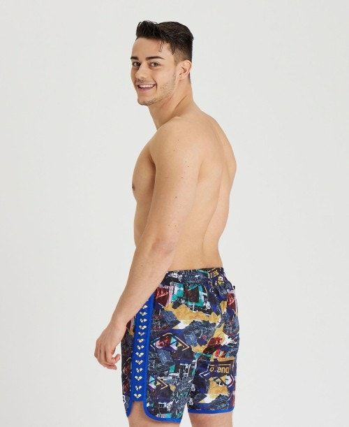 Arena Icons Allover Print Beach Boxer Blue Multicolor / Blue | GHPONUW-21