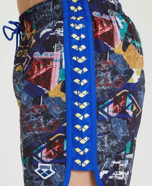 Arena Icons Allover Print Beach Boxer Blue Multicolor / Blue | GHPONUW-21