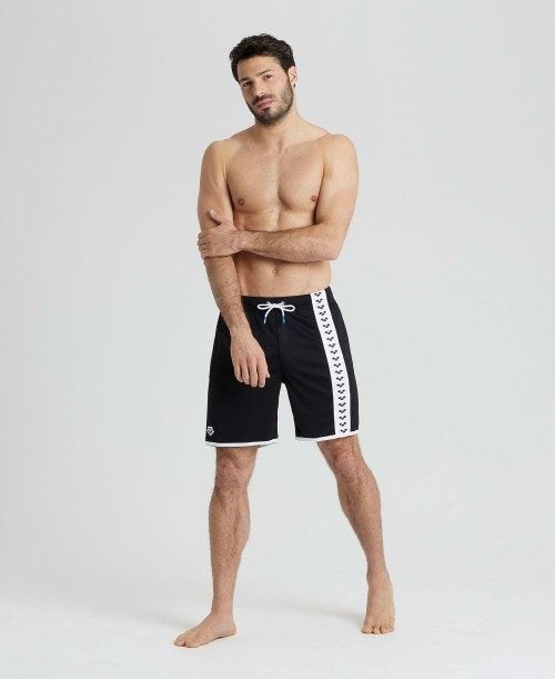 Arena Icons Beach Bermuda Short Black / White | MLKDFEZ-56