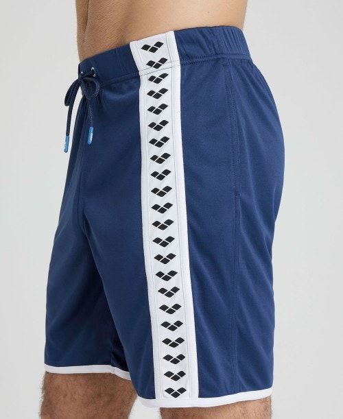 Arena Icons Beach Bermuda Short Navy / White | QHJZGXU-86