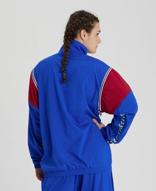 Arena Icons Convertible Jacket Blue / Burgundy / White | ZJTOHNU-09