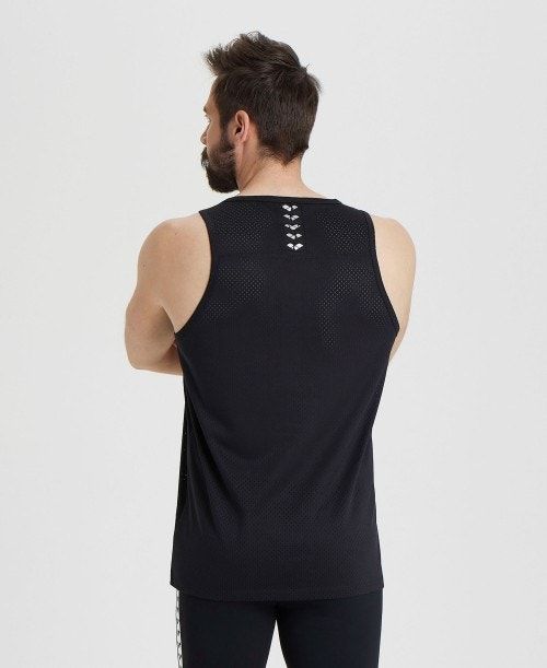 Arena Icons Mesh Tank Top Black / Black | YLHGQPR-51