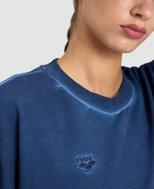 Arena Icons Oversized Crewneck Navy / Navy / White | MGXPKLY-31