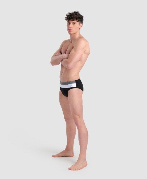 Arena Icons Panel Briefs Black | UKIJWVA-53