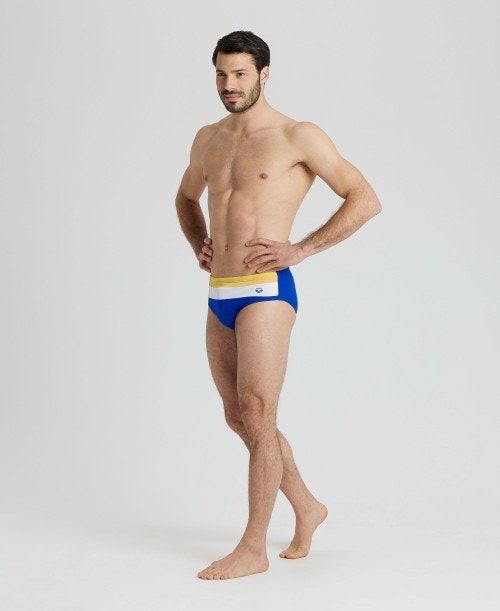 Arena Icons Panel Briefs Blue / Burgundy / Blue | TKIRCLN-53