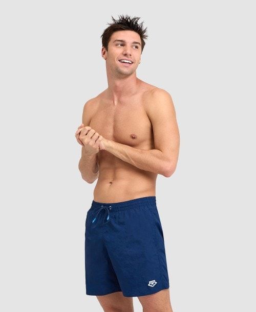 Arena Icons Solid Boxer Navy | KTQEDXG-27