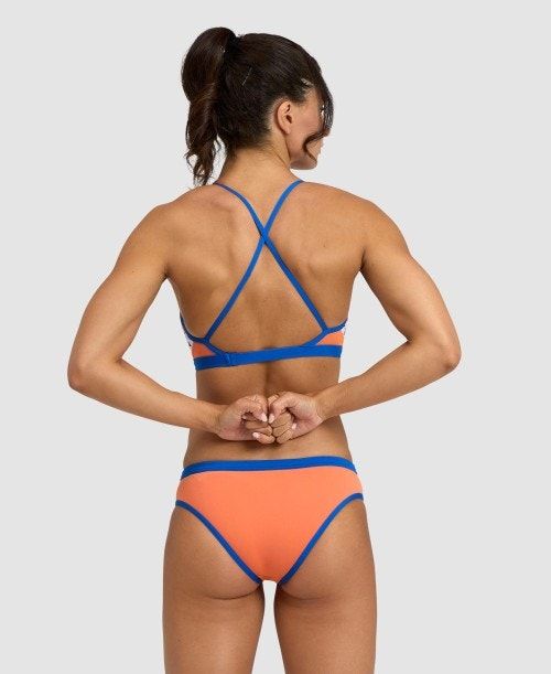 Arena Icons Solid Cross Back Bikini Royal | MWAUZQO-95