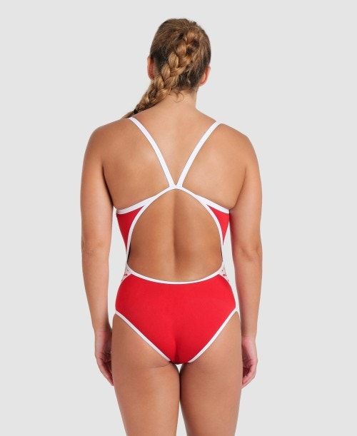 Arena Icons Super Fly Back Solid One Piece Red / White | HTKJMGW-41