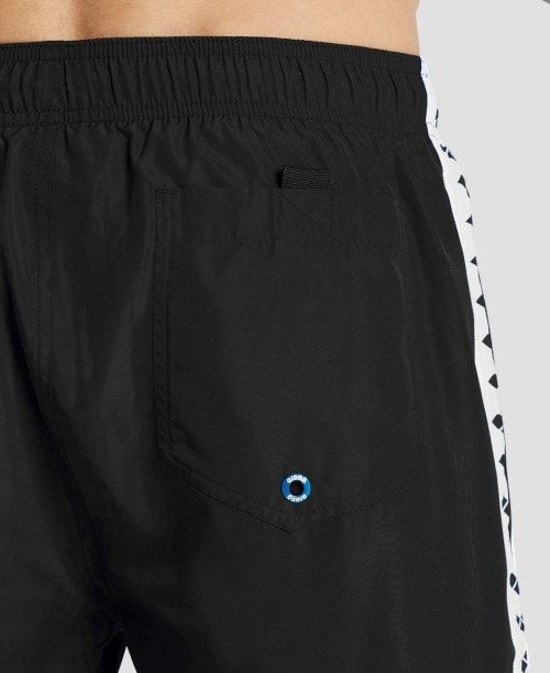 Arena Icons Team Stripe Boxer Black / White | TGWMIEA-51