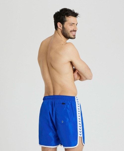 Arena Icons Team Stripe Boxer Blue / White | GWPRTQJ-89