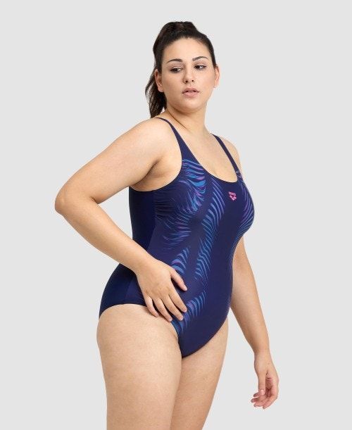 Arena Imprint U Back One Piece Plus Multicolor | JXNWQYC-17