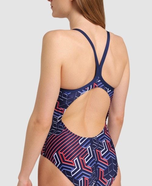 Arena Kikko Pro Light Drop Back One Piece Navy | CFVLOZT-39