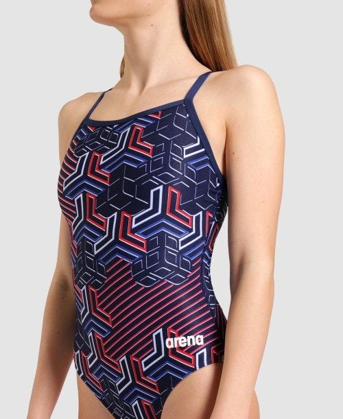 Arena Kikko Pro Light Drop Back One Piece Navy | CFVLOZT-39