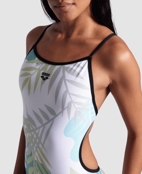 Arena Light Floral Lace Back Swimsuit Multicolor | ZCFDHRX-32