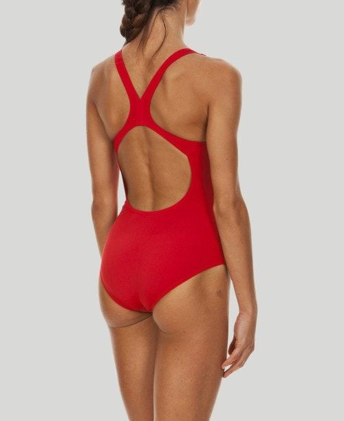 Arena Madison Swim Pro Back - Maxlife Red / Metal Silver | EAPCUIV-65