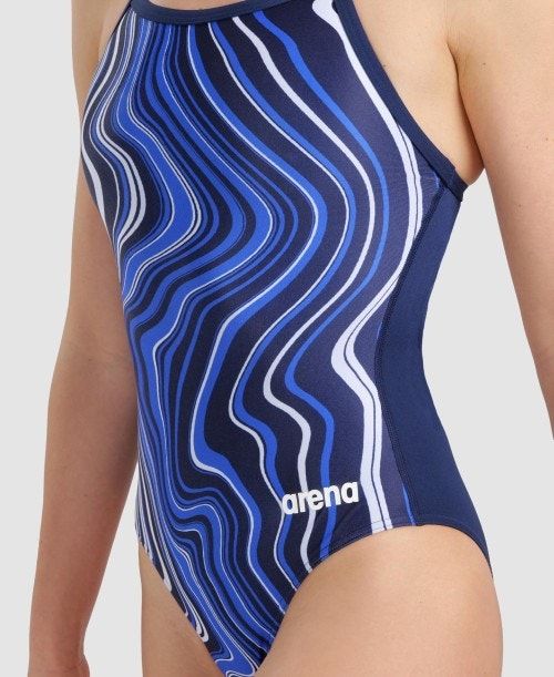 Arena Marbled Lightdrop Back One Piece Multicolor | JXTSMGN-64