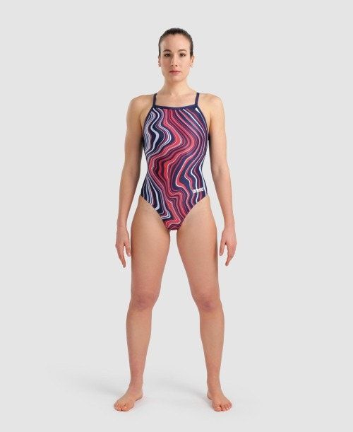 Arena Marbled Lightdrop Back One Piece Multicolor | AUJKIHW-12