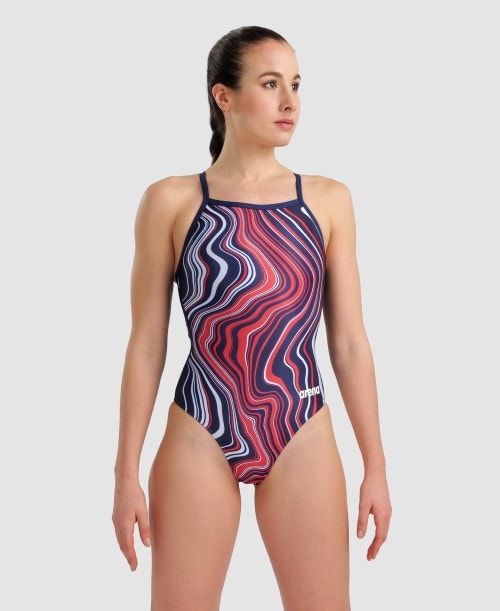 Arena Marbled Lightdrop Back One Piece Multicolor | AUJKIHW-12