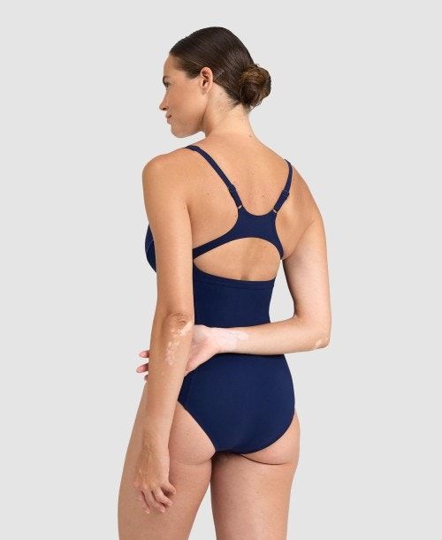 Arena Marina Eye Back One Piece Navy / Light Blue | DVURJNZ-01