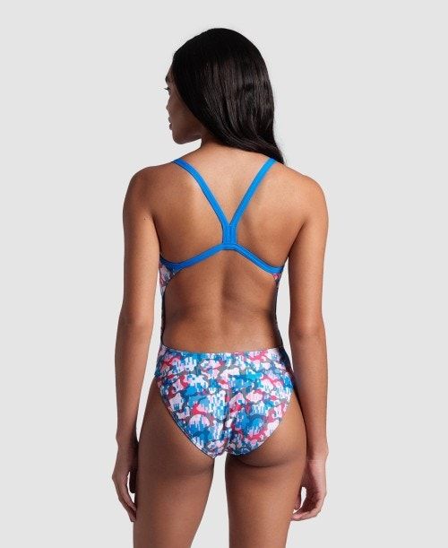 Arena Multi Camo Challenge Back Swimsuit Multicolor Camo | VHQZETI-75