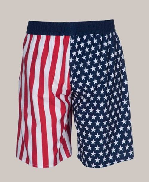 Arena Official Usa Swimming National Team Flag Print Bermuda Short Multicolor | NYPHUCL-23