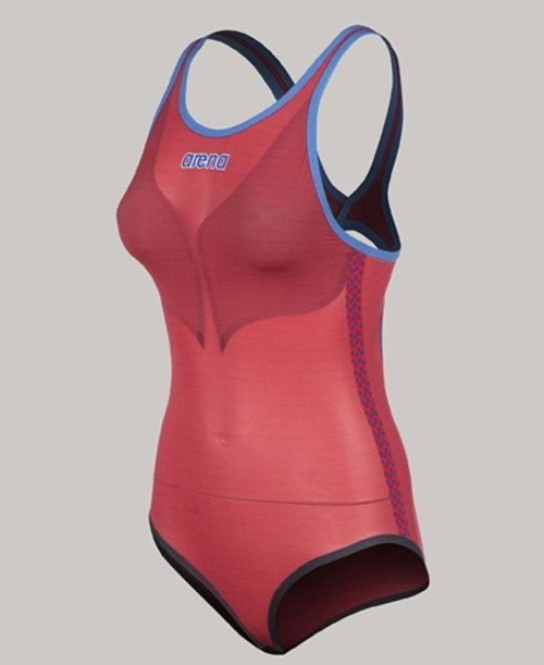 Arena Powerskin Carbon Duo Top - Open Back Navy / Red / White | WOPTZLX-13