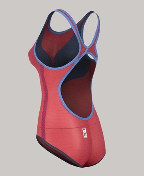 Arena Powerskin Carbon Duo Top - Open Back Navy / Red / White | WOPTZLX-13