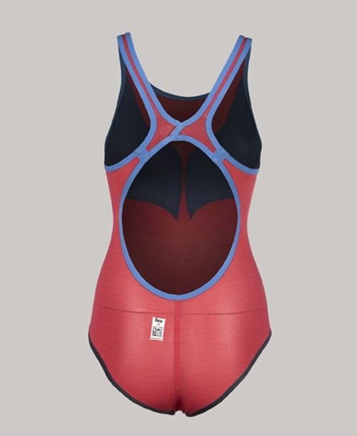 Arena Powerskin Carbon Duo Top - Open Back Navy / Red / White | WOPTZLX-13