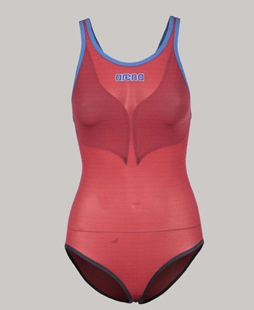 Arena Powerskin Carbon Duo Top - Open Back Navy / Red / White | WOPTZLX-13