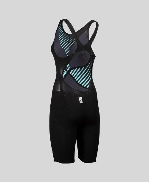 Arena Powerskin Carbon Glide Diamonds Open Back Dark Grey | HFVUOQJ-54