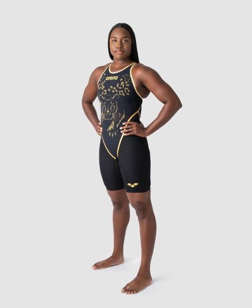 Arena Powerskin Carbon Glide Limited Edition Simone Manuel Closed Back Dark Grey | XSDOGFN-75