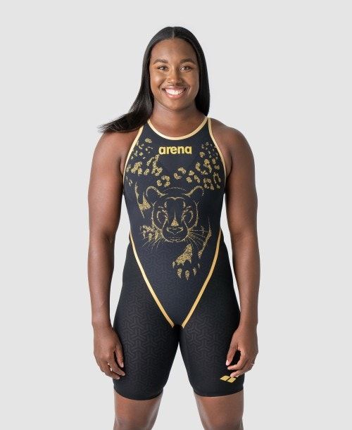 Arena Powerskin Carbon Glide Limited Edition Simone Manuel Closed Back Dark Grey | XSDOGFN-75