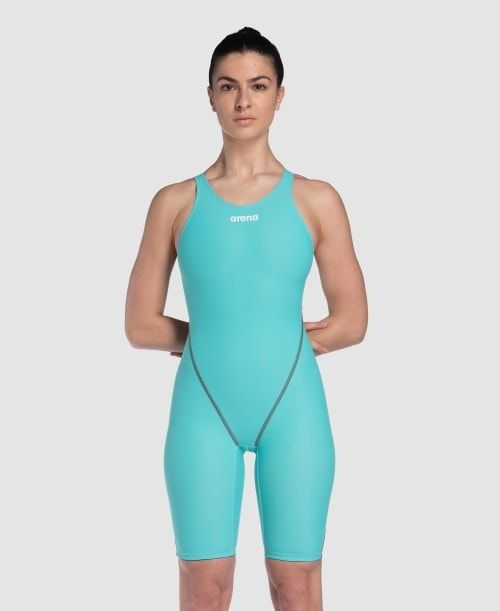 Arena Powerskin St Next Eco Open Back Turquoise | FLXOZUB-35