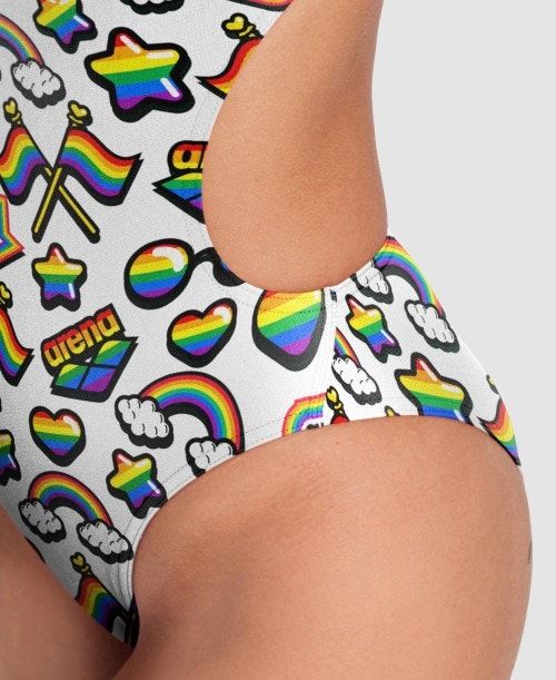 Arena Pride Print Of The Month Challenge Back One Piece Multicolor | GHABDTS-19