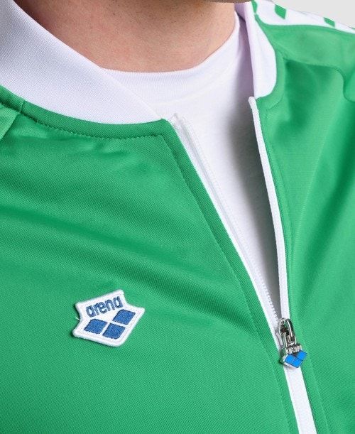 Arena Relax Iv Team Full-zip Jacket Green / White / Green | QOWATNG-05