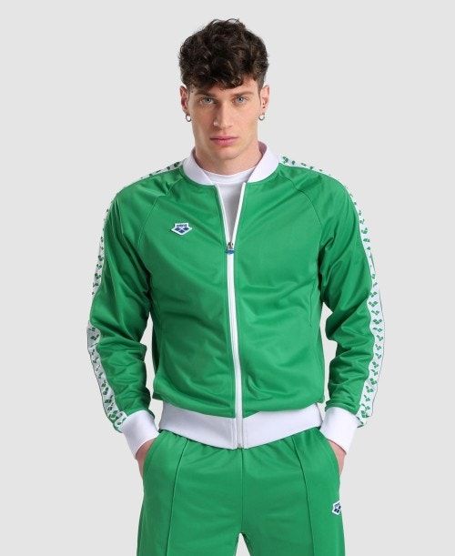 Arena Relax Iv Team Full-zip Jacket Green / White / Green | QOWATNG-05