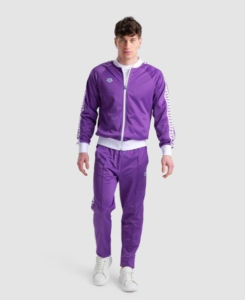 Arena Relax Iv Team Full-zip Jacket Purple / White / Purple | QNFILDG-91