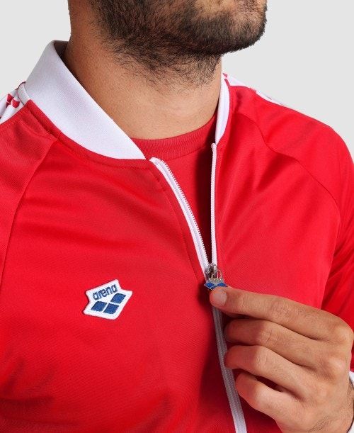 Arena Relax Iv Team Full-zip Jacket Red / White / Red | AGVISEB-19