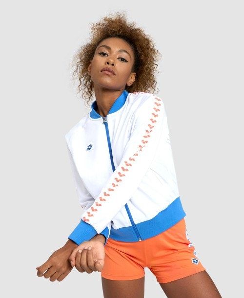 Arena Relax Iv Team Full-zip Jacket White / White | IULDHXT-71