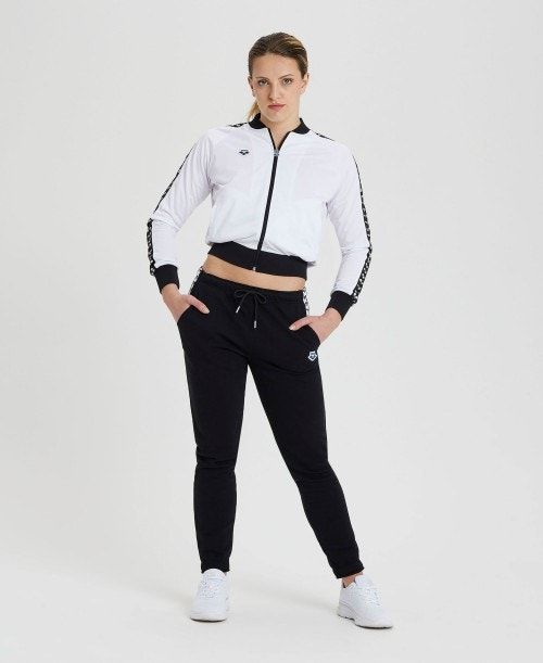 Arena Relax Iv Team Full-zip Jacket White / Black / Silver | PGZUMVN-23